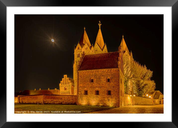 chapel in front of the towers of Kalundborg Church of Our Lady Framed Mounted Print by Stig Alenäs