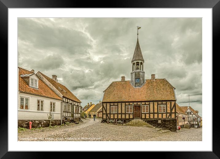 The old city hall in Ebeltoft, built in 1789 Framed Mounted Print by Stig Alenäs