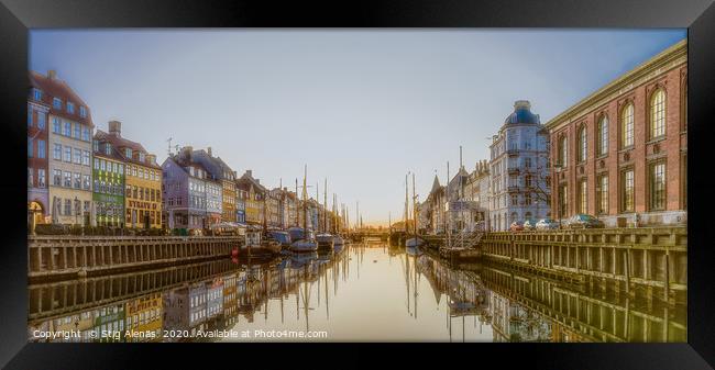 Morning has broken over the colourful houses on th Framed Print by Stig Alenäs