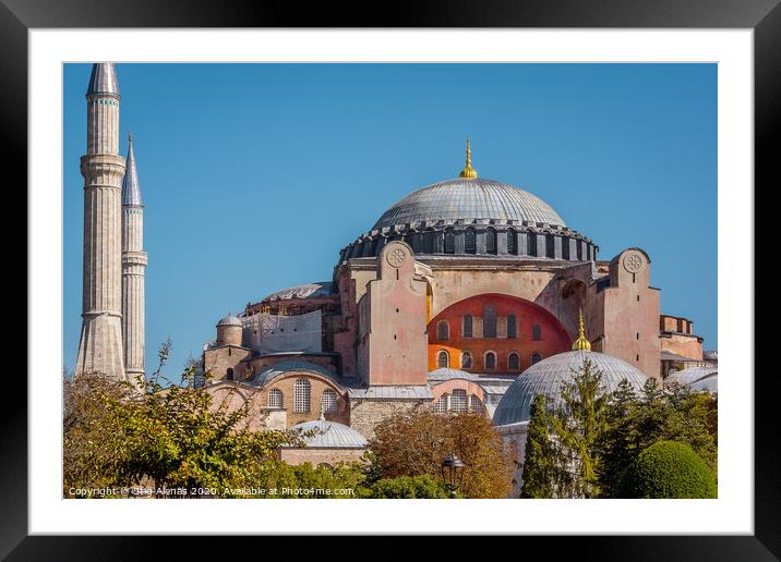 Hagia Sophia the former cathedral in Istanbul turned into a mosque Framed Mounted Print by Stig Alenäs