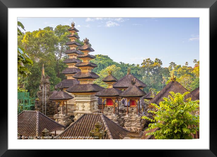 Hindu stone temples in the jungle Framed Mounted Print by Stig Alenäs