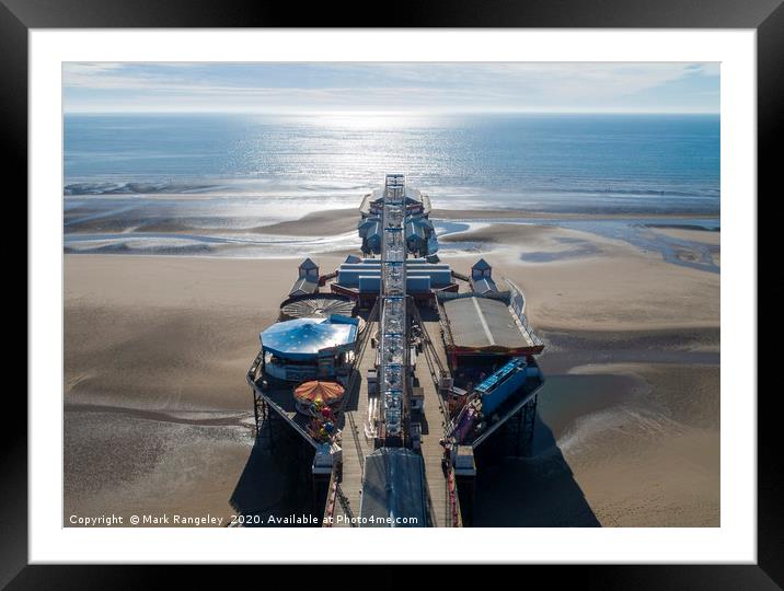 Central pier basks in sunshine Framed Mounted Print by Mark Rangeley