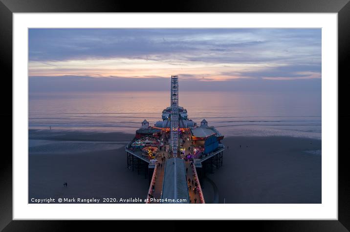 Sunset Pier Framed Mounted Print by Mark Rangeley