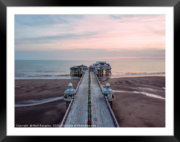 Sunset North pier Framed Mounted Print by Mark Rangeley