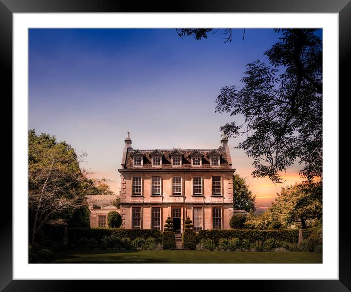 An English Manor House Framed Mounted Print by Ed Carnaghan