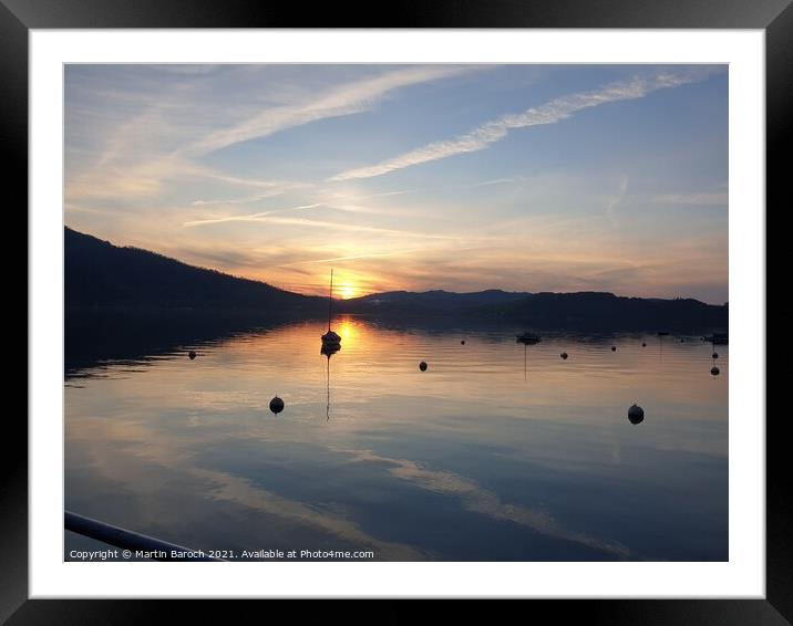 Lake Zug Sunset Framed Mounted Print by Martin Baroch