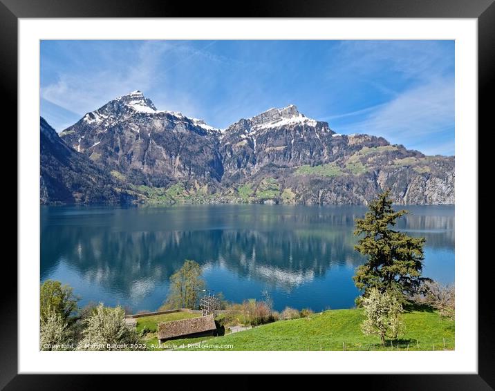 Lake Lucerne reflections  Framed Mounted Print by Martin Baroch