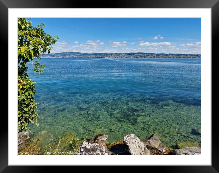 Breezy Lake Zurich Framed Mounted Print by Martin Baroch