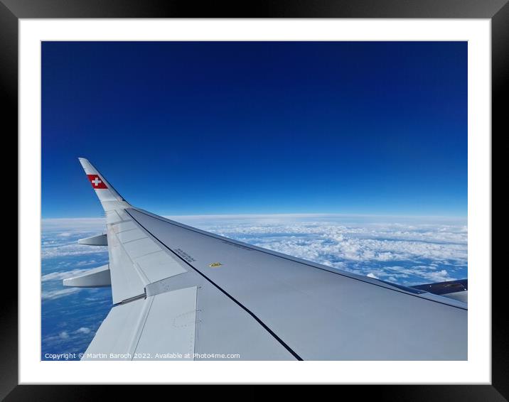 Flying Swiss Airlines  Framed Mounted Print by Martin Baroch