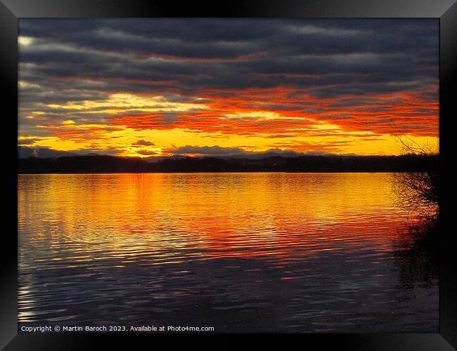 Lake Zug sunset  Framed Print by Martin Baroch