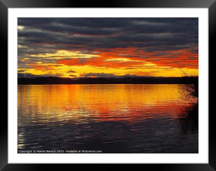 Lake Zug sunset  Framed Mounted Print by Martin Baroch