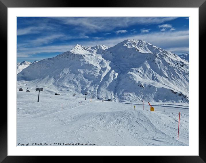 Andermatt ski slope Framed Mounted Print by Martin Baroch
