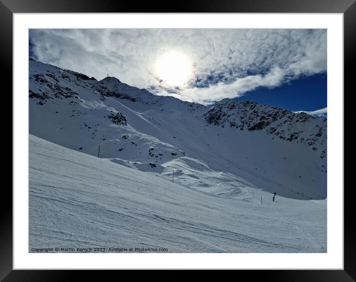 Gemsstock Alpine skiing Framed Mounted Print by Martin Baroch