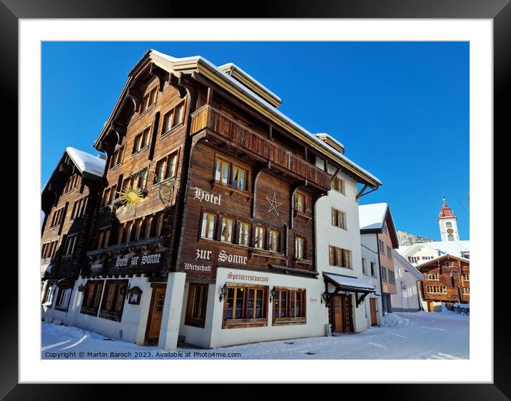 Hotel Zur Sonne Andermatt  Framed Mounted Print by Martin Baroch