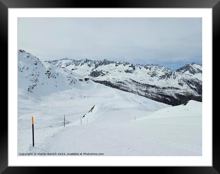 Andermatt black slope Framed Mounted Print by Martin Baroch