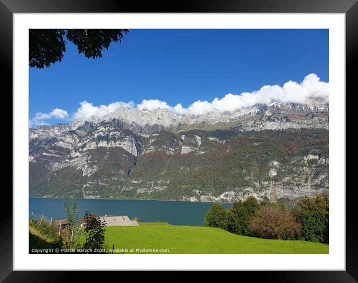 Autumn at Lake Walen Framed Mounted Print by Martin Baroch