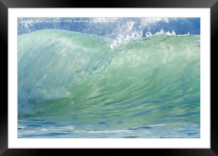 Ocean Wave Framed Mounted Print by Richard Taylor