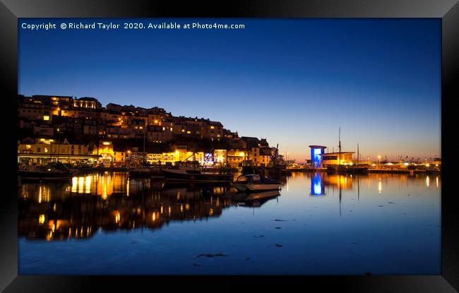 Blue Brixham Framed Print by Richard Taylor