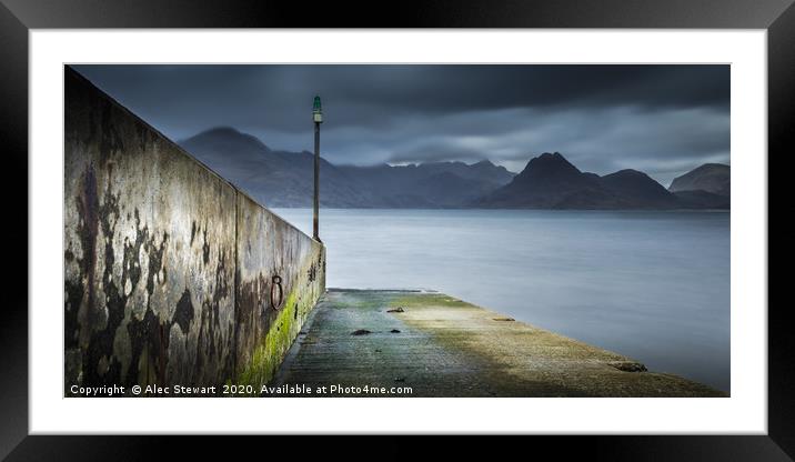 Elgol Jetty and the Black Cuillins Framed Mounted Print by Alec Stewart