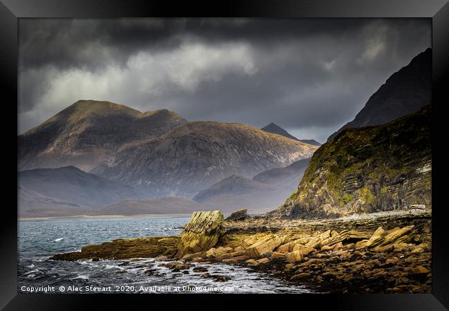 The Black Cuillins from Elgol Framed Print by Alec Stewart