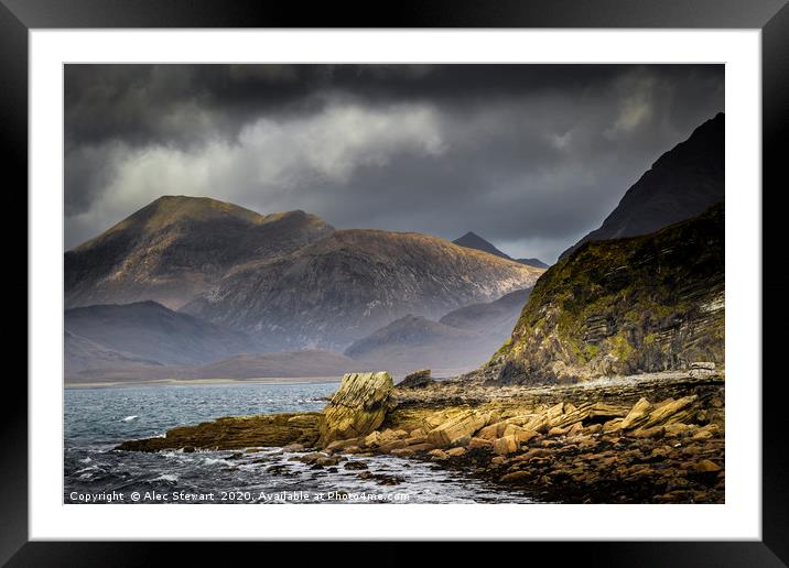 The Black Cuillins from Elgol Framed Mounted Print by Alec Stewart