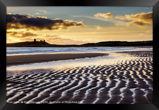 Dunstanburgh Castle Sunrise Framed Print by Alec Stewart