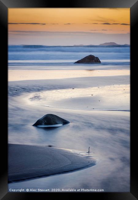 Whitesands Bay Sunset Framed Print by Alec Stewart