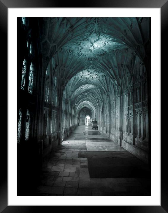 Cloistered view Framed Mounted Print by Steve Taylor