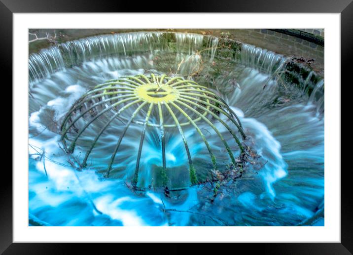 Millrace Vortex abstract  Framed Mounted Print by Steve Taylor