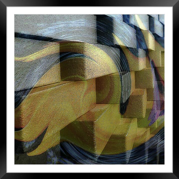 Goodbye yellow brick road, hello yellow brick wall Framed Mounted Print by Steve Taylor