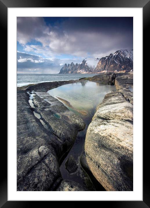 Senja Framed Mounted Print by Bart Machaj