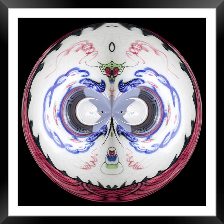 Circular abstract - Chinese Vase Framed Mounted Print by John Hudson