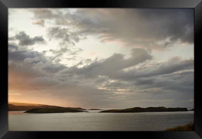 Sunset over Bay of Tongue                    Framed Print by Ursula Schmitz