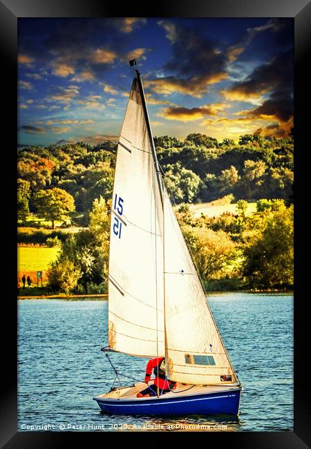 Race day at the lake Framed Print by Peter Hunt