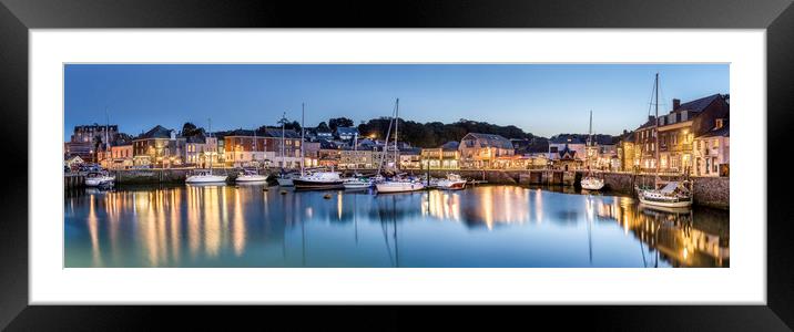 Padstow Harbour at Dusk, Cornwall Framed Mounted Print by Mick Blakey