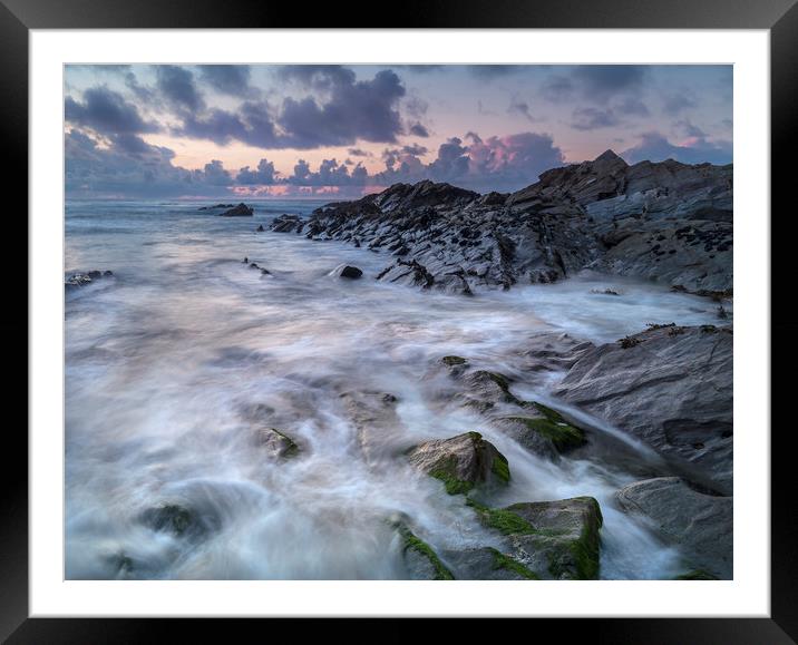 Soft Light on Surf Framed Mounted Print by Mick Blakey