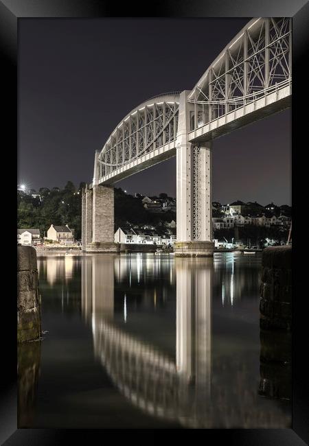 Tamar Bridge Reflections  Framed Print by Mick Blakey