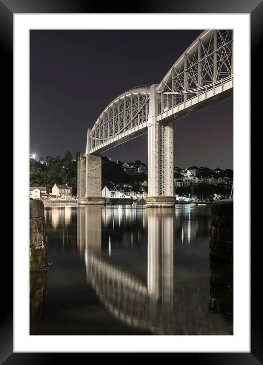 Tamar Bridge Reflections  Framed Mounted Print by Mick Blakey