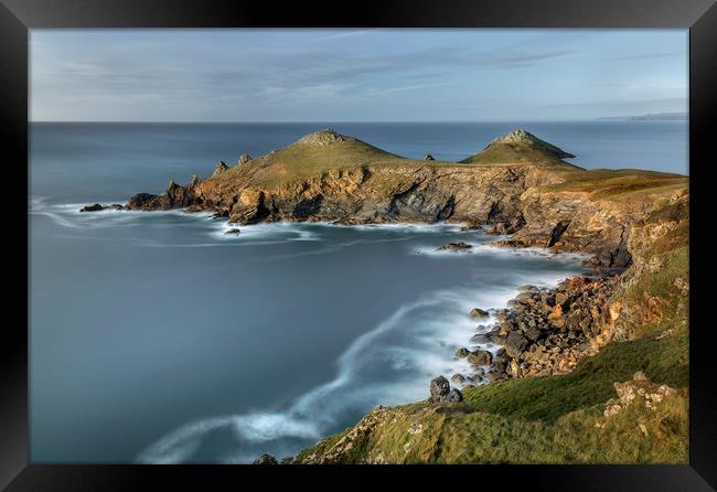 The Rumps, Pentire Point, Cornwall Framed Print by Mick Blakey