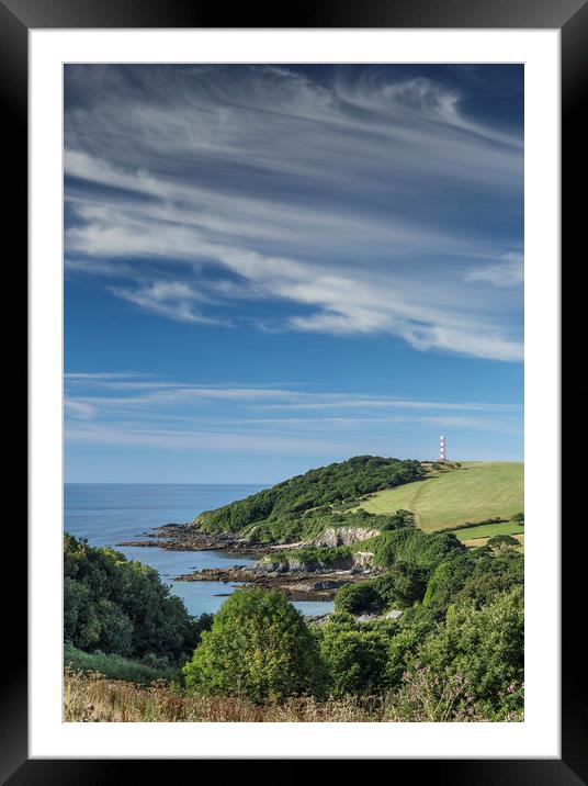 Blue Skies over Gribbin Head, Cornwall Framed Mounted Print by Mick Blakey