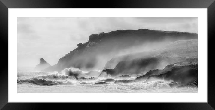 Coastal Gales over Trevose Head, Cornwall Framed Mounted Print by Mick Blakey