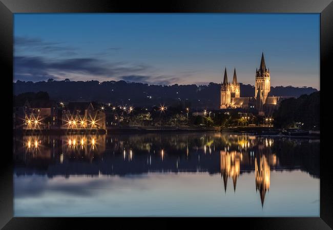 Twilight Reflections, Truro Cathedral, Cornwall Framed Print by Mick Blakey
