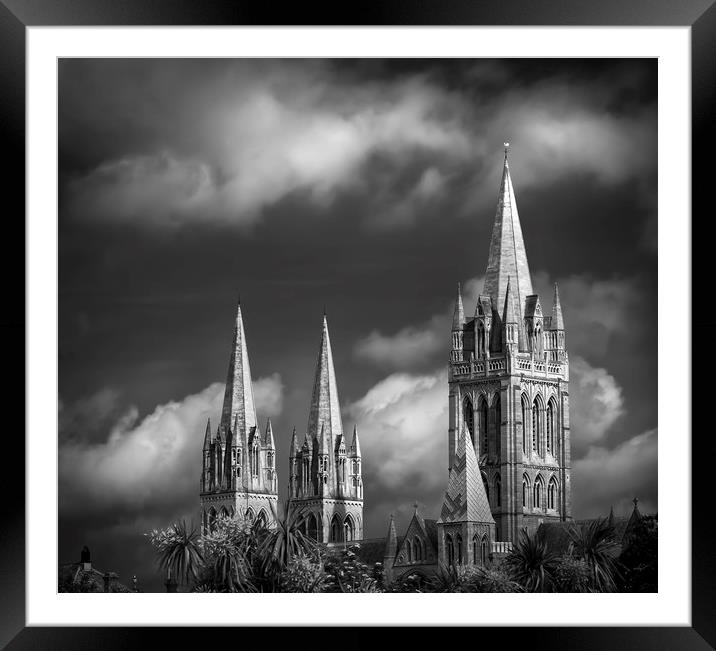 Cathedral Spires, Truro, Cornwall Framed Mounted Print by Mick Blakey