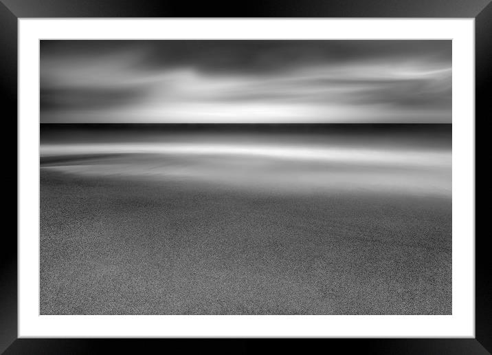 Wave over sand on Cornish beach Framed Mounted Print by Mick Blakey