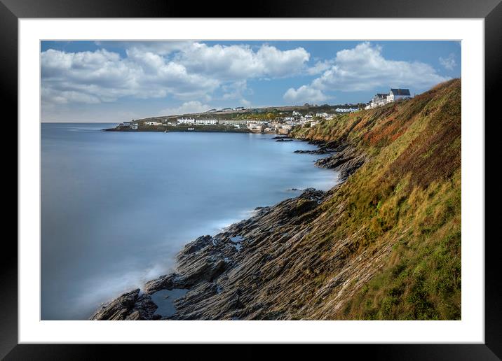 Coastline Landscape, Portscatho, Cornwall Framed Mounted Print by Mick Blakey