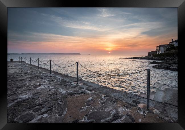 Diffused Sunrise, Portscatho, Cornwall Framed Print by Mick Blakey