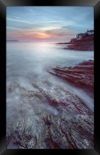 Mystical Sunrise, Portscatho, Cornwall Framed Print by Mick Blakey