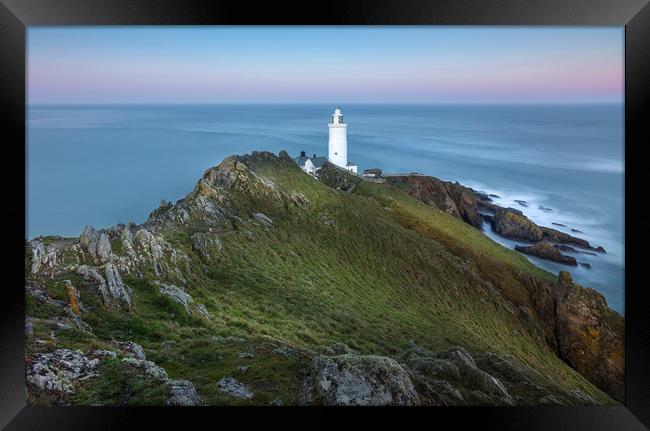 Late Light, Start Point Lighthouse, Devon Framed Print by Mick Blakey