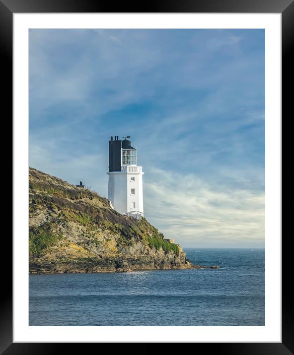 St Anthony's Head Lighthouse, Cornwall Framed Mounted Print by Mick Blakey