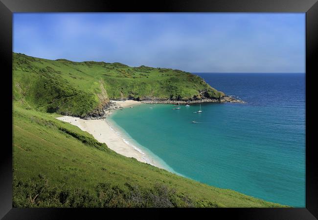  Lantic Bay, Cornwall Framed Print by Mick Blakey